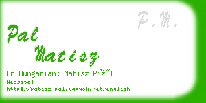 pal matisz business card